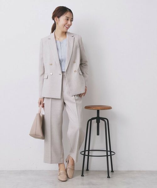 index / インデックス テーラードジャケット | 《Oggi掲載》ダブルブレストテーラードジャケット/セットアップ対応可【洗える】 | 詳細20