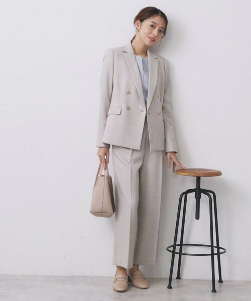 index / インデックス テーラードジャケット | 《Oggi掲載》ダブルブレストテーラードジャケット/セットアップ対応可【洗える】 | 詳細21