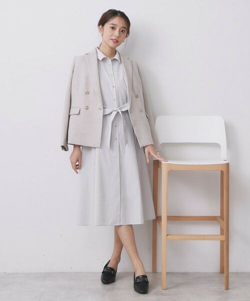 index / インデックス テーラードジャケット | 《Oggi掲載》ダブルブレストテーラードジャケット/セットアップ対応可【洗える】 | 詳細23