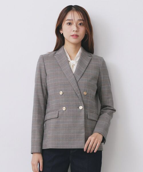 index / インデックス テーラードジャケット | 《Oggi掲載》ダブルブレストテーラードジャケット/セットアップ対応可【洗える】 | 詳細25