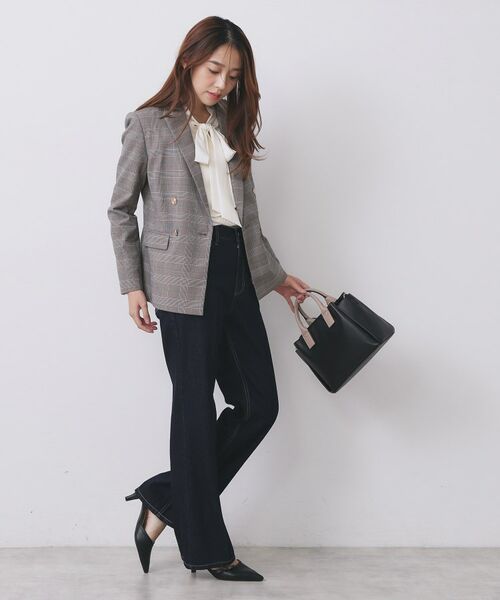 index / インデックス テーラードジャケット | 《Oggi掲載》ダブルブレストテーラードジャケット/セットアップ対応可【洗える】 | 詳細7