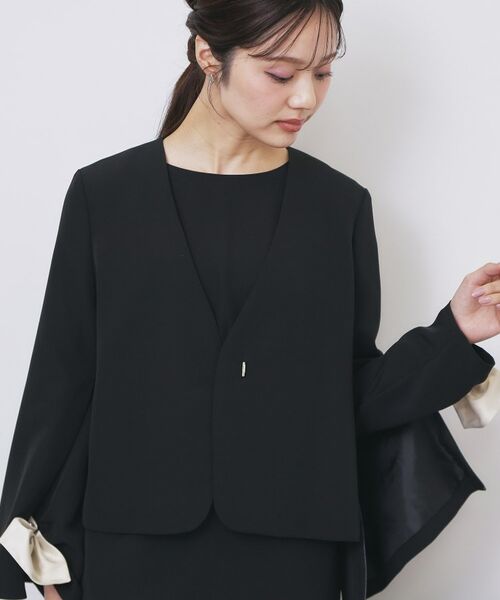 index / インデックス ノーカラージャケット | ノーカラージャケット【洗濯機OK】 | 詳細1