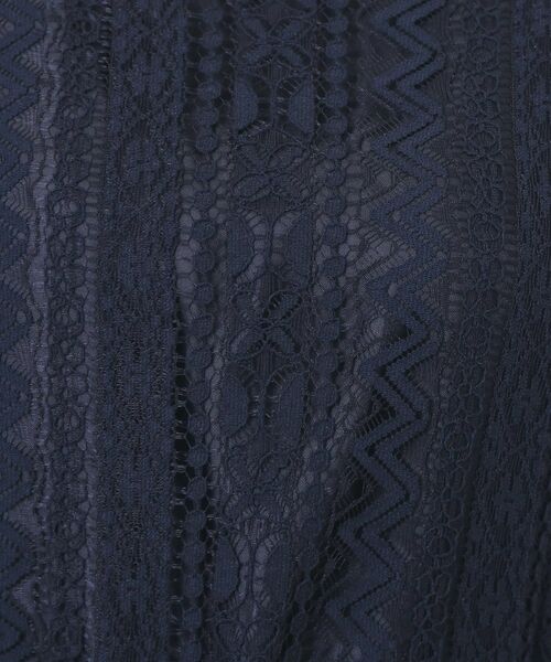 index / インデックス ミニ丈・ひざ丈ワンピース | 幾何ラインレースワンピース【洗濯機OK】 | 詳細21