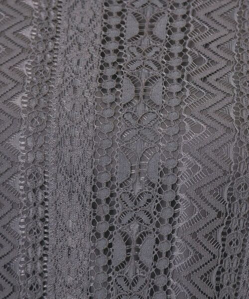 index / インデックス ミニ丈・ひざ丈ワンピース | 幾何ラインレースワンピース【洗濯機OK】 | 詳細7