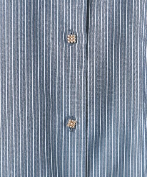 index / インデックス ロング・マキシ丈ワンピース | ラメストライプシャツワンピース【洗濯機OK/イージーアイロン】 | 詳細20