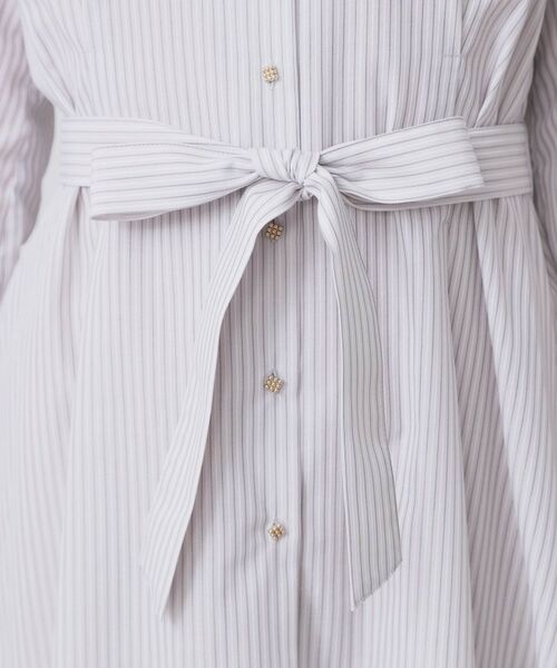 index / インデックス ロング・マキシ丈ワンピース | ラメストライプシャツワンピース【洗濯機OK/イージーアイロン】 | 詳細26