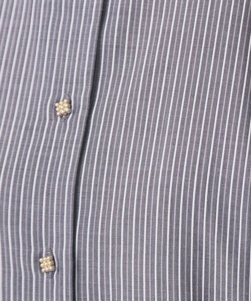 index / インデックス ロング・マキシ丈ワンピース | ラメストライプシャツワンピース【洗濯機OK/イージーアイロン】 | 詳細7