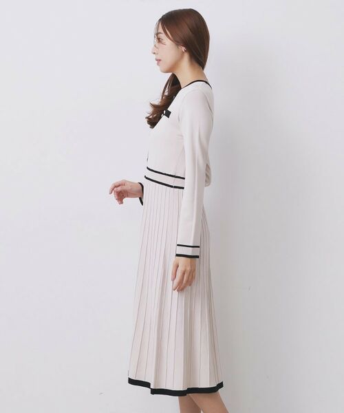 index / インデックス ロング・マキシ丈ワンピース | バイカラードッキング風ニットワンピース【洗濯機OK/抗ピル】 | 詳細13