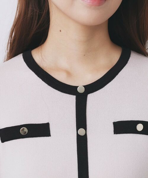 index / インデックス ロング・マキシ丈ワンピース | バイカラードッキング風ニットワンピース【洗濯機OK/抗ピル】 | 詳細15