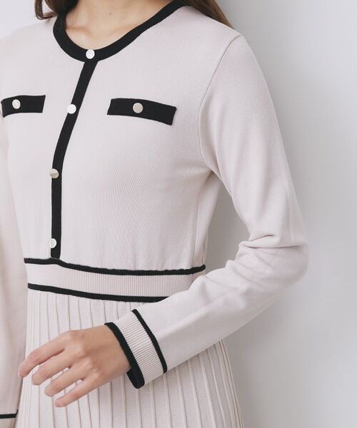 index / インデックス ロング・マキシ丈ワンピース | バイカラードッキング風ニットワンピース【洗濯機OK/抗ピル】 | 詳細17