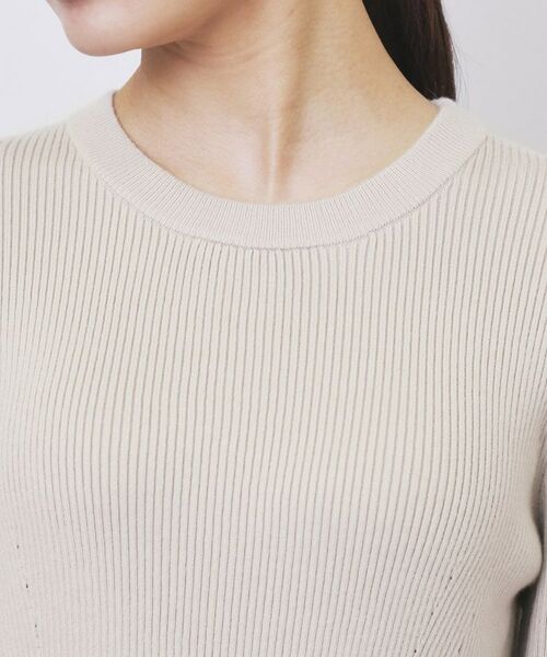 index / インデックス ミニ丈・ひざ丈ワンピース | フラワープリーツドッキングニットワンピース【洗濯機OK】 | 詳細25