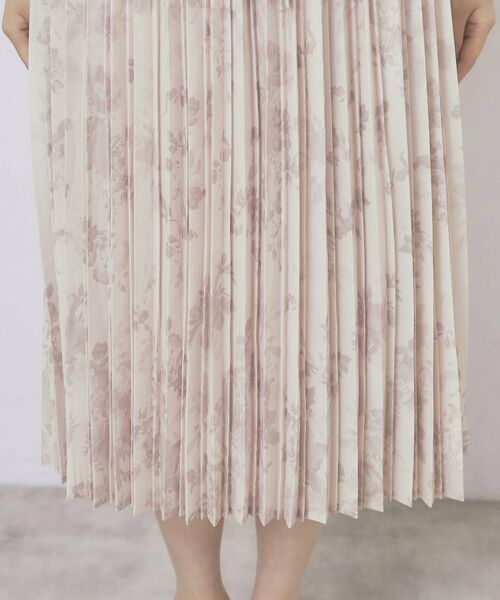 index / インデックス ミニ丈・ひざ丈ワンピース | フラワープリーツドッキングニットワンピース【洗濯機OK】 | 詳細28