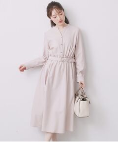 index / インデックス ロング・マキシ丈ワンピース | シャンブレーツイルドッキングフレアワンピース【洗濯機OK/イージーアイロン】