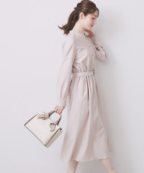 index / インデックス ロング・マキシ丈ワンピース | シャンブレーツイルドッキングフレアワンピース【洗濯機OK/イージーアイロン】 | 詳細1