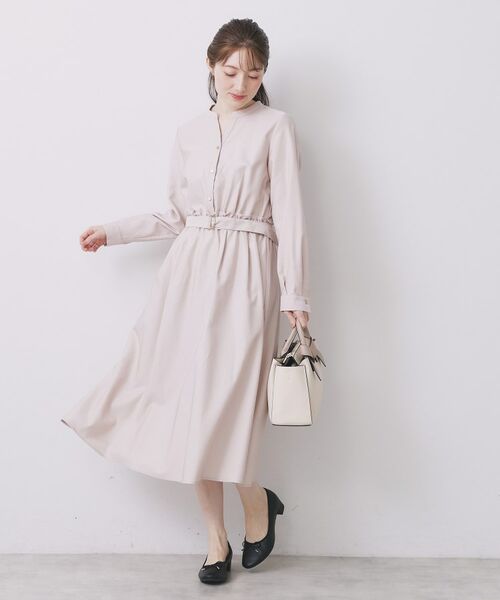 index / インデックス ロング・マキシ丈ワンピース | シャンブレーツイルドッキングフレアワンピース【洗濯機OK/イージーアイロン】 | 詳細3