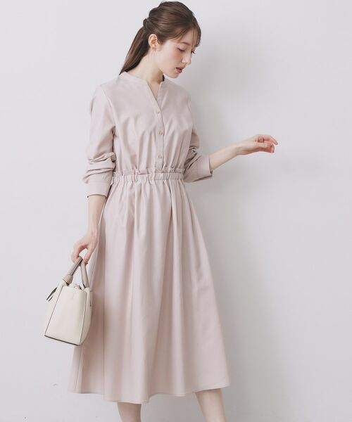 index / インデックス ロング・マキシ丈ワンピース | シャンブレーツイルドッキングフレアワンピース【洗濯機OK/イージーアイロン】 | 詳細5