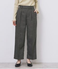 index / インデックス パンツ | ツィード調ワイドストレートパンツ【洗濯機OK/防シワ】