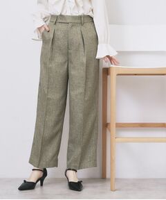 index / インデックス パンツ | ツィード調ワイドストレートパンツ【洗濯機OK/防シワ】