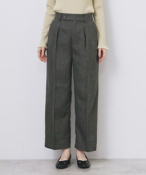 index / インデックス パンツ | ツィード調ワイドストレートパンツ【洗濯機OK/防シワ】 | 詳細13