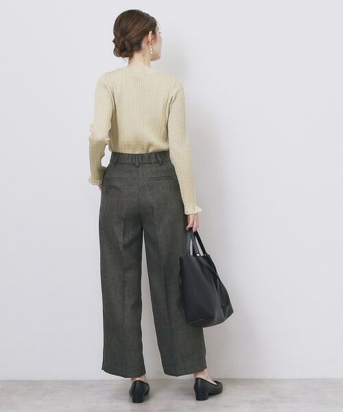 index / インデックス パンツ | ツィード調ワイドストレートパンツ【洗濯機OK/防シワ】 | 詳細3