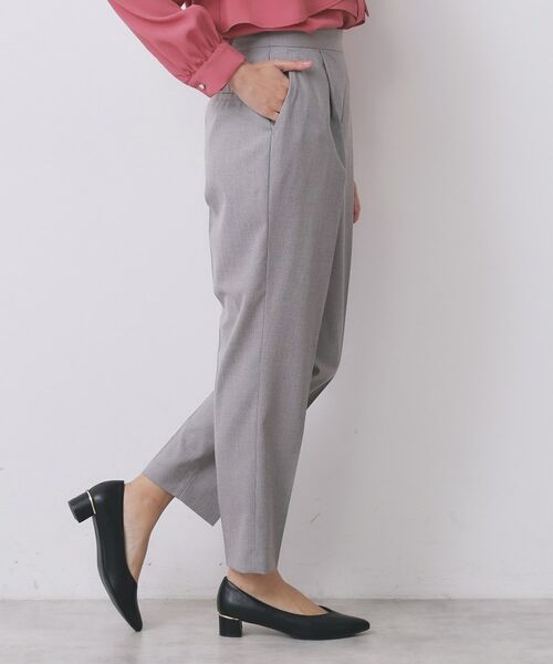 index / インデックス パンツ | ウールライクストレッチテーパードパンツ/セットアップ対応【洗濯機OK】 | 詳細1