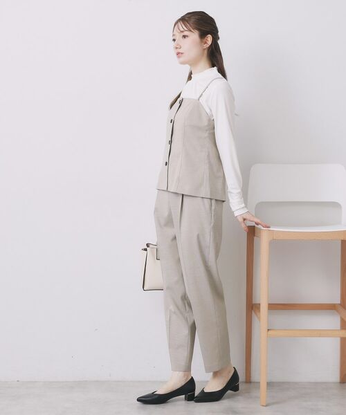 index / インデックス パンツ | ウールライクストレッチテーパードパンツ/セットアップ対応【洗濯機OK】 | 詳細13