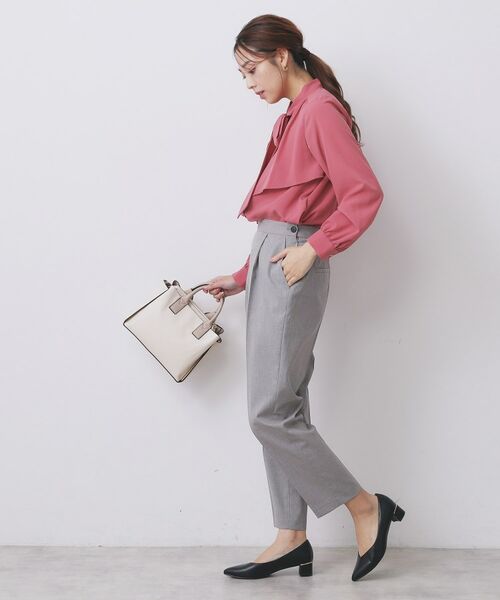 index / インデックス パンツ | ウールライクストレッチテーパードパンツ/セットアップ対応【洗濯機OK】 | 詳細2