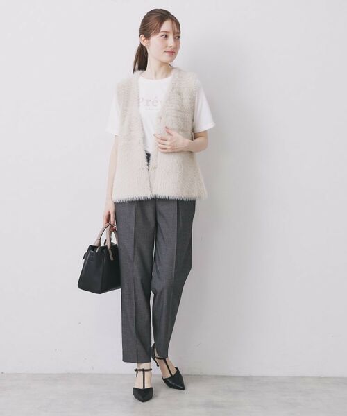 index / インデックス パンツ | ウールライクストレッチテーパードパンツ/セットアップ対応【洗濯機OK】 | 詳細6