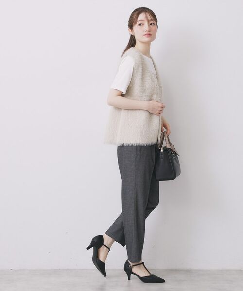 index / インデックス パンツ | ウールライクストレッチテーパードパンツ/セットアップ対応【洗濯機OK】 | 詳細7