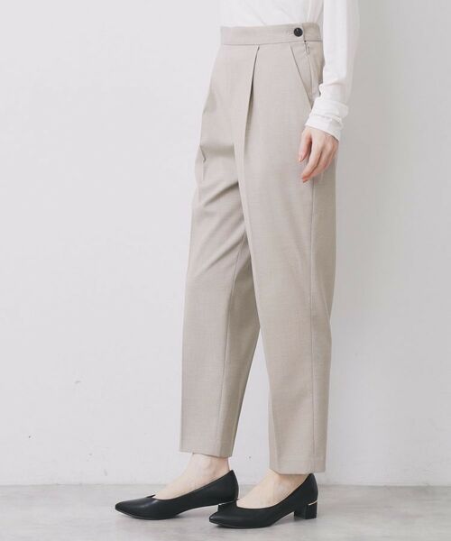 index / インデックス パンツ | ウールライクストレッチテーパードパンツ/セットアップ対応【洗濯機OK】 | 詳細9