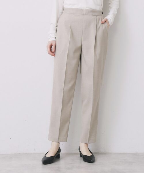 index/インデックス ウールライクストレッチテーパードパンツ/セットアップ対応【洗濯機OK】 ベージュ(052) 42(LL) index/インデックス ウールライクストレッチテーパードパンツ/セットアップ対応【洗濯機OK】 ベージュ(052) 42(LL)