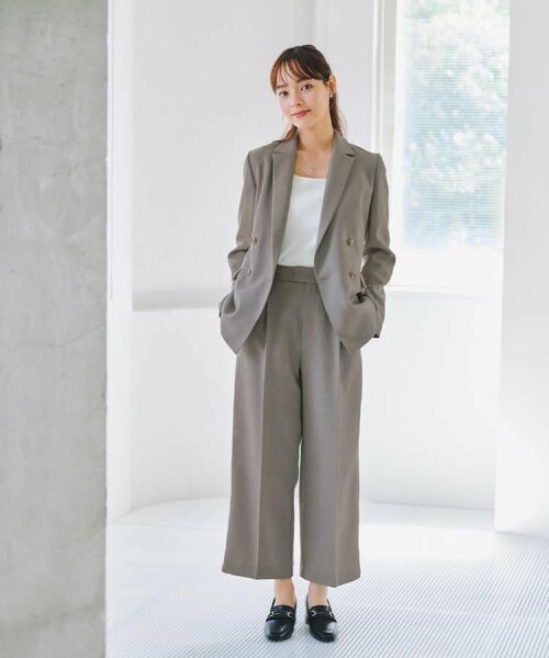 index / インデックス パンツ | ワイドストレートパンツ/セットアップ対応可【洗濯機OK/イージーアイロン】 | 詳細1