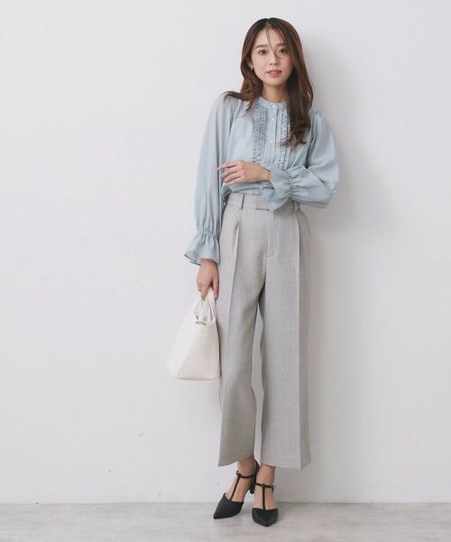 index / インデックス パンツ | ワイドストレートパンツ/セットアップ対応可【洗濯機OK/イージーアイロン】 | 詳細12