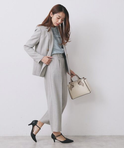 index / インデックス パンツ | ワイドストレートパンツ/セットアップ対応可【洗濯機OK/イージーアイロン】 | 詳細15