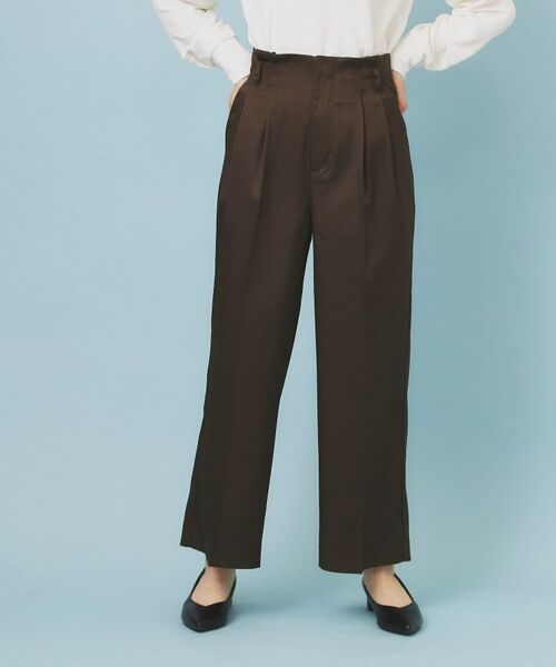 index / インデックス パンツ | ベルト付き2タックワイドパンツ【洗濯機OK/ストレッチ/防シワ/イージーアイロン】 | 詳細12