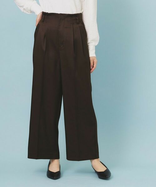 index / インデックス パンツ | ベルト付き2タックワイドパンツ【洗濯機OK/ストレッチ/防シワ/イージーアイロン】 | 詳細13