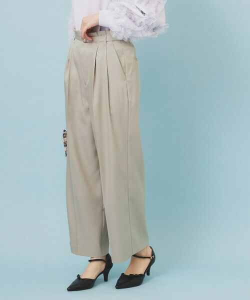 index / インデックス パンツ | ベルト付き2タックワイドパンツ【洗濯機OK/ストレッチ/防シワ/イージーアイロン】 | 詳細17