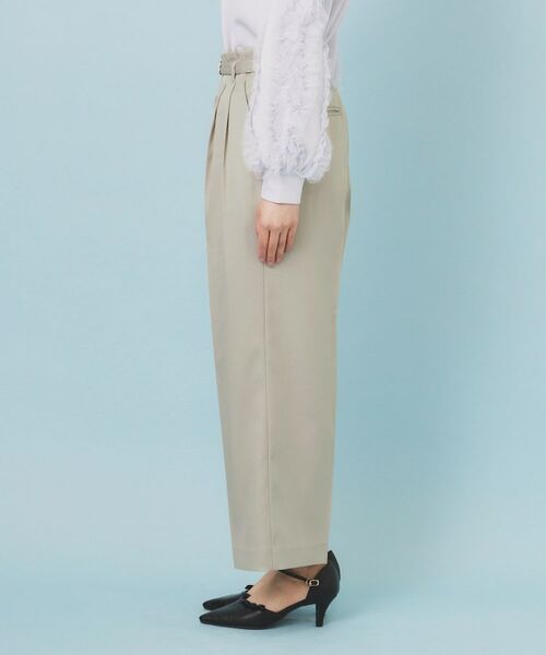 index / インデックス パンツ | ベルト付き2タックワイドパンツ【洗濯機OK/ストレッチ/防シワ/イージーアイロン】 | 詳細25