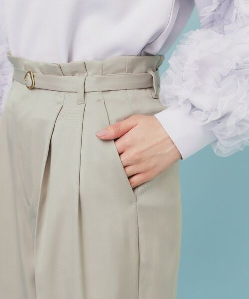 index / インデックス パンツ | ベルト付き2タックワイドパンツ【洗濯機OK/ストレッチ/防シワ/イージーアイロン】 | 詳細29