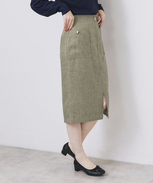 index / インデックス スカート | ツイード調フロントジップタイトスカート【洗濯機OK/防シワ】 | 詳細10