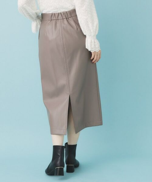 index / インデックス ロング・マキシ丈スカート | レザー調ストレッチAラインロングスカート【洗える】 | 詳細7