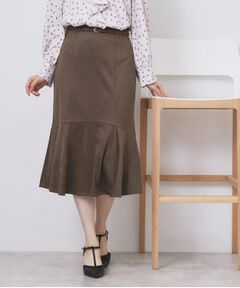 index / インデックス スカート | フェイクスウェード切り替えマーメイドスカート【洗濯機OK/イージーアイロン/防シワ】