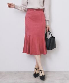 index / インデックス スカート | フェイクスウェード切り替えマーメイドスカート【洗濯機OK/イージーアイロン/防シワ】