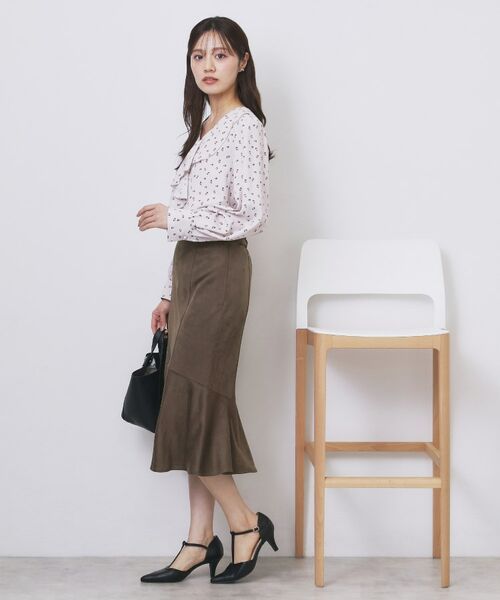 index / インデックス スカート | フェイクスウェード切り替えマーメイドスカート【洗濯機OK/イージーアイロン/防シワ】 | 詳細10