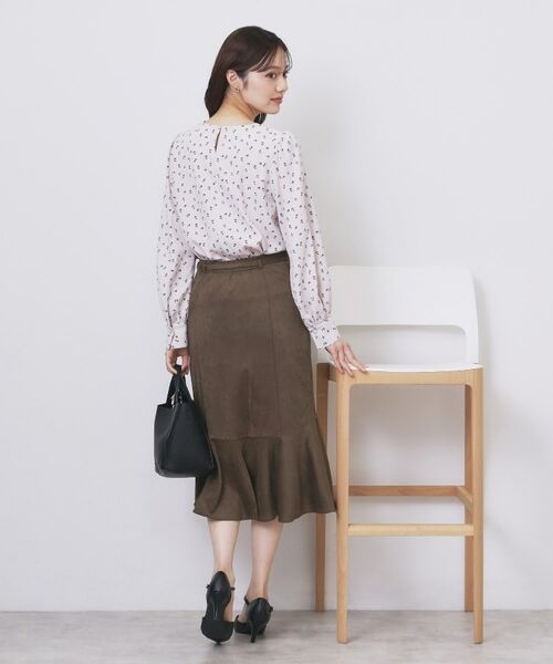 index / インデックス スカート | フェイクスウェード切り替えマーメイドスカート【洗濯機OK/イージーアイロン/防シワ】 | 詳細11