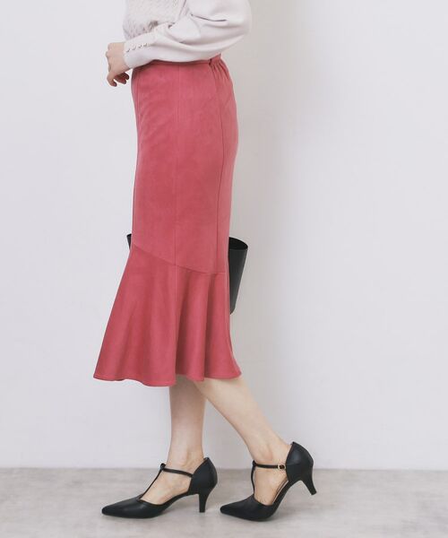 index / インデックス スカート | フェイクスウェード切り替えマーメイドスカート【洗濯機OK/イージーアイロン/防シワ】 | 詳細15