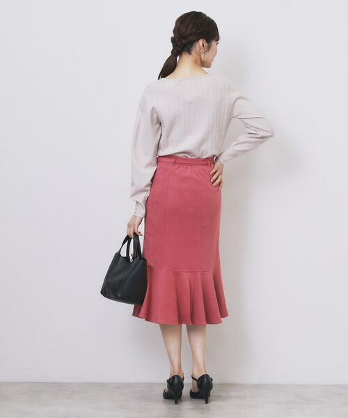 index / インデックス スカート | フェイクスウェード切り替えマーメイドスカート【洗濯機OK/イージーアイロン/防シワ】 | 詳細17
