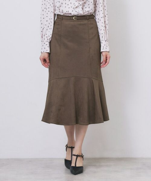 index / インデックス スカート | フェイクスウェード切り替えマーメイドスカート【洗濯機OK/イージーアイロン/防シワ】 | 詳細22