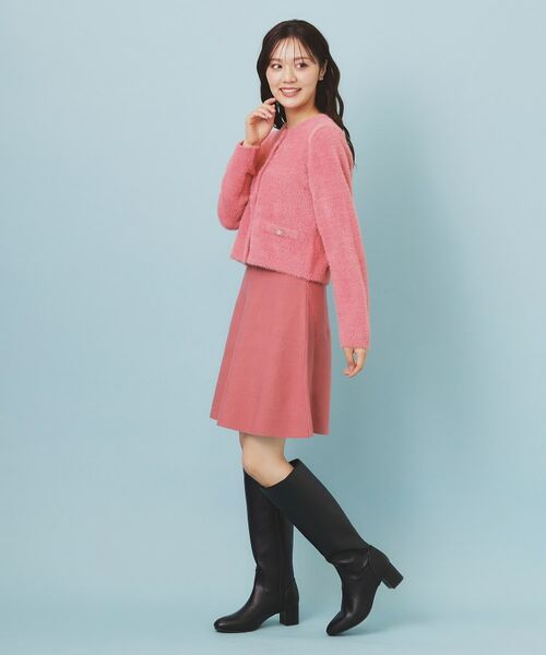 index / インデックス ミニ・ひざ丈スカート | フレアミニニットスカート【洗濯機OK】 | 詳細12