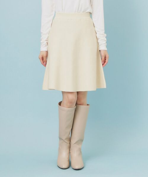 index / インデックス ミニ・ひざ丈スカート | フレアミニニットスカート【洗濯機OK】 | 詳細14